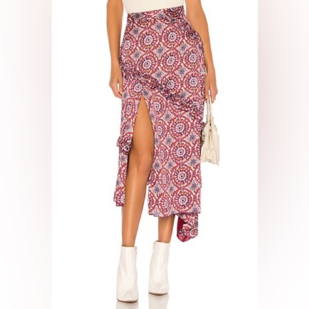 MAJORELLE Tallulah Midi Skirt in Mosaic Multi Size XS
